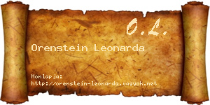 Orenstein Leonarda névjegykártya